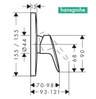 MONOMANDO DUCHA EMPOTRADO LOGIS HANSGROHE